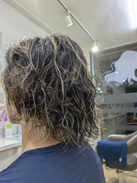 ギフト(GIFT) メンズパーマ＋ハイライト