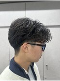 ショートセンターパートメンズショートマッシュ