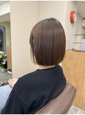 あご下3cm切りっぱなしボブ