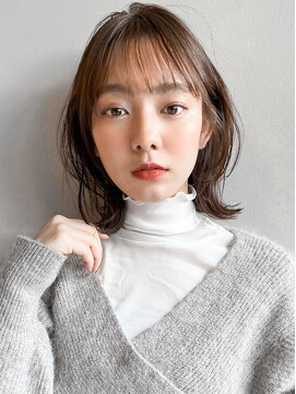 リヤン 表参道(lyann) 大人可愛い結べるボブ斜めバング美髪レイヤーカット前髪艶感