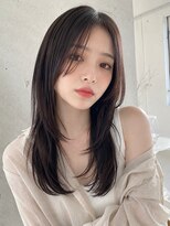 ノア 三宮店(NOA)&nbsp;【NOA】韓国風ロングレイヤー小顔顔まわりカット20代30代40代