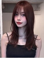 サロンドアイ(salon de i) 顔まわりロングレイヤー × ショコラブラウン