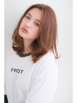 アリエッタ(aRietta) 【aRietta】ゆるカジュアルなオレンジベージュ★抜け感セミディ