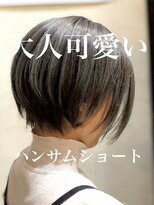 アッシュタカサキ(ash takasaki) ◆大人可愛い小顔丸みのあるショートボブ 20代30代40代 高崎