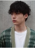 コンマヘアアップバングツーブロックマッシュ束感