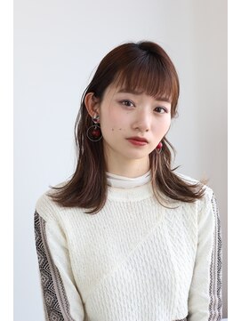 エクリ シセイドウ 麻布十番店(equri×SHISEIDO) ミディアムレイヤー×パッツンバング