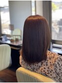 髪質改善カラーセミロング