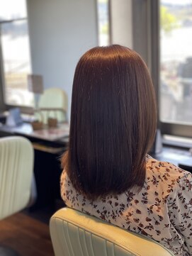 オルオル olu olu 髪質改善カラーセミロング