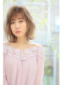 似合わせカットで涼感ゆるふわ外はね切りっぱなしボブ♪