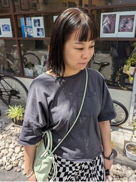 ヒカリス 東三国(HIKARIS) 笑顔溢れる外ハネボブ/ぱっつん前髪/切りっぱなしボブ