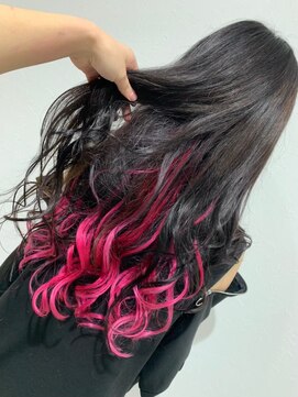 アローズ 玉名店(arose) ２０～40代髪質改善インナーピンクカラー