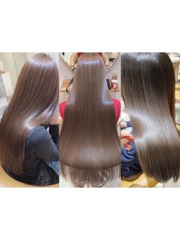 ダメージを抑え、地毛風のナチュラルなストレートヘアに導く[髪質改善/縮毛矯正/韓国/レイヤーカット/岐阜]