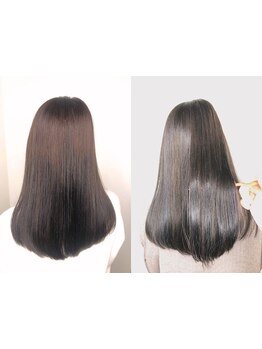 傷みにくいストレートで、自然な仕上がりに☆髪への負担を最小限に抑えた施術で扱いやすいスタイルへ♪