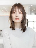 韓国レイヤー顔周りカット透明感カラー髪質改善艶髪シースルー