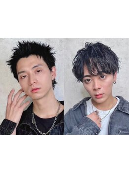 【メンズカット+スパイラルパーマ(波巻きパーマ)￥8800】パーマが大人気！多毛やクセ毛の方も楽にキマる☆