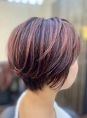 チェリーブラウンハイライト×ショート