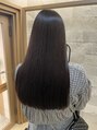 アマニ ヘアー ホスピタル(AMANI. HAIR HOSPITAL) 新生部分のリタッチ矯正。光彩コーティング仕上げです。