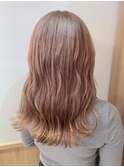 カット＋ケアブリーチ＋ハイトーンミルクティーベージュカラー