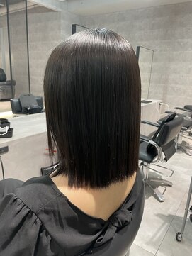 シーク センター南店(seek) 縮毛矯正でサラツヤ*ロングボブ
