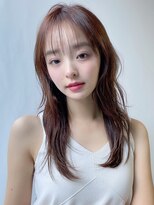 エトラ 渋谷店(etora) 韓国ヘア レイヤーカット 小顔 ココアベージュ 黒髪"