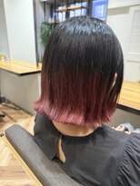 ルータス(loutus)&nbsp;チェリーレッド/グラデーションカラー/ワンレンボブ