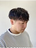 メンズシャドウパーマ　社会人◯無造作マッシュナチュラルパーマ