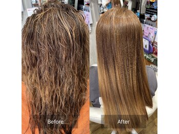 カットハウス 夢(CUT HOUSE 夢)の写真/柔らかい印象になれるナチュラルストレート☆細かい心遣いと絶妙な技術で、ダメージを抑えたツヤさら髪に!