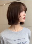 ボブ レイヤーボブ フェイスレイヤー 顔周り ベージュ