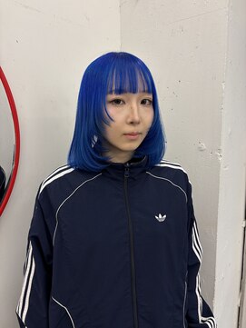 クク 渋谷(QUQU) ボブ　ブルー　レディース
