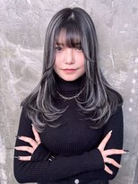 キング 京橋店(K!ng)&nbsp;レイヤーカットブリーチなしダブルカラーハッシュカット韓国