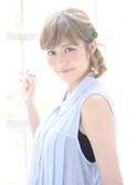 [K-two銀座]ラフなねじりサイドアップ夏のヘアアレンジ