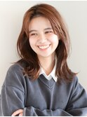 大人可愛い20代30代40代 無造作レイヤーミディアム