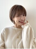 丸み 可愛い 柔らかい おしゃれ 抜け感ショート