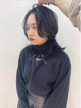 ギグスダブル 栄店(gigs double) ミディアムウルフ×グレーブラック