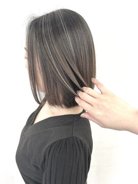 オレンジ梅田店(ORANGE) 白髪ぼかしハイライトカラー/ストレートボブ