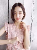 ヘアメイク ナル(hair make nalu)&nbsp;ツヤ感カラーの大人ボブスタイル