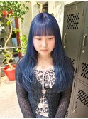 ネイビーカラーブルーカラーダブルカラーケアブリーチレイヤー