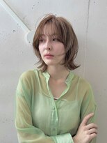 ヘアラウンジ ビーチ 青山 外苑前(hair lounge BEACH) レイヤーくびれボブナチュラルベージュカラー