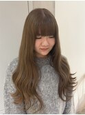 【YOKE】くすみベージュブリーチワイドバングパールベージュ