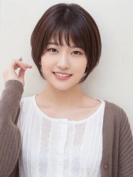 バランス 前橋(Balance) 大人可愛い切りっぱなしひし形レイヤーカット暗髪ブラウン
