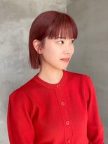 テトヘアー(teto hair) ミニボブ 切りっぱなしボブ 葡萄色 カシス ピンク 暖色