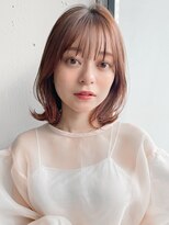 ミニウルフ デジタルパーマ サイドバング 小顔 レイヤー