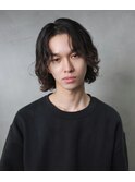 メンズボブメンズミディアムパーマスパイラルパーマルーズパーマ