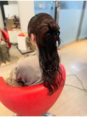 派生ハーフアップ