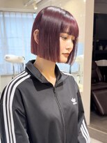 テトラ バイ ネオリーブ 横浜西口店(tetra by neolive)&nbsp;ブリーチ　ボブ　レッドカラー　ダブルカラー　横浜