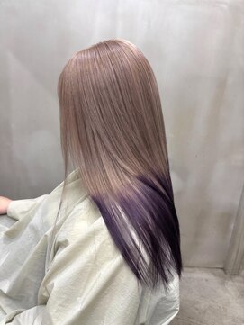 デザインカラー　ベージュ×バイオレット