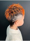 キッズバーストフェードマレットヘア　【キッズ/キッズカット】