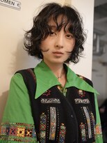 ノラ シブヤ(NORA)&nbsp;小顔ミディアムパーマミディアムデジタルパーマボブパーマ前髪