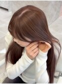 ブリーチなし透明感カラーグレージュケアカラーレイヤー