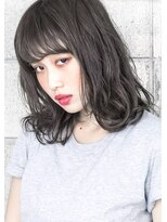 ヘアサロン ガリカ 表参道(hair salon Gallica) 『 グレージュ 』×『 クセ毛風 』オン眉切りっぱなしボブ☆